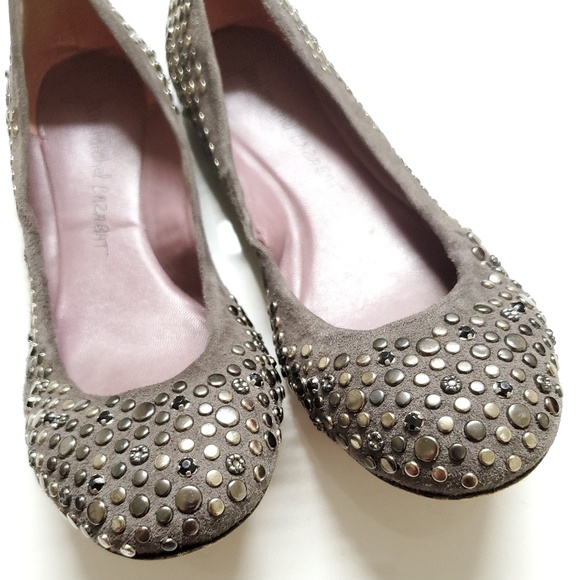Jean-Michel Cazabat Gray Stone Bling Flats - Picture 2 of 5